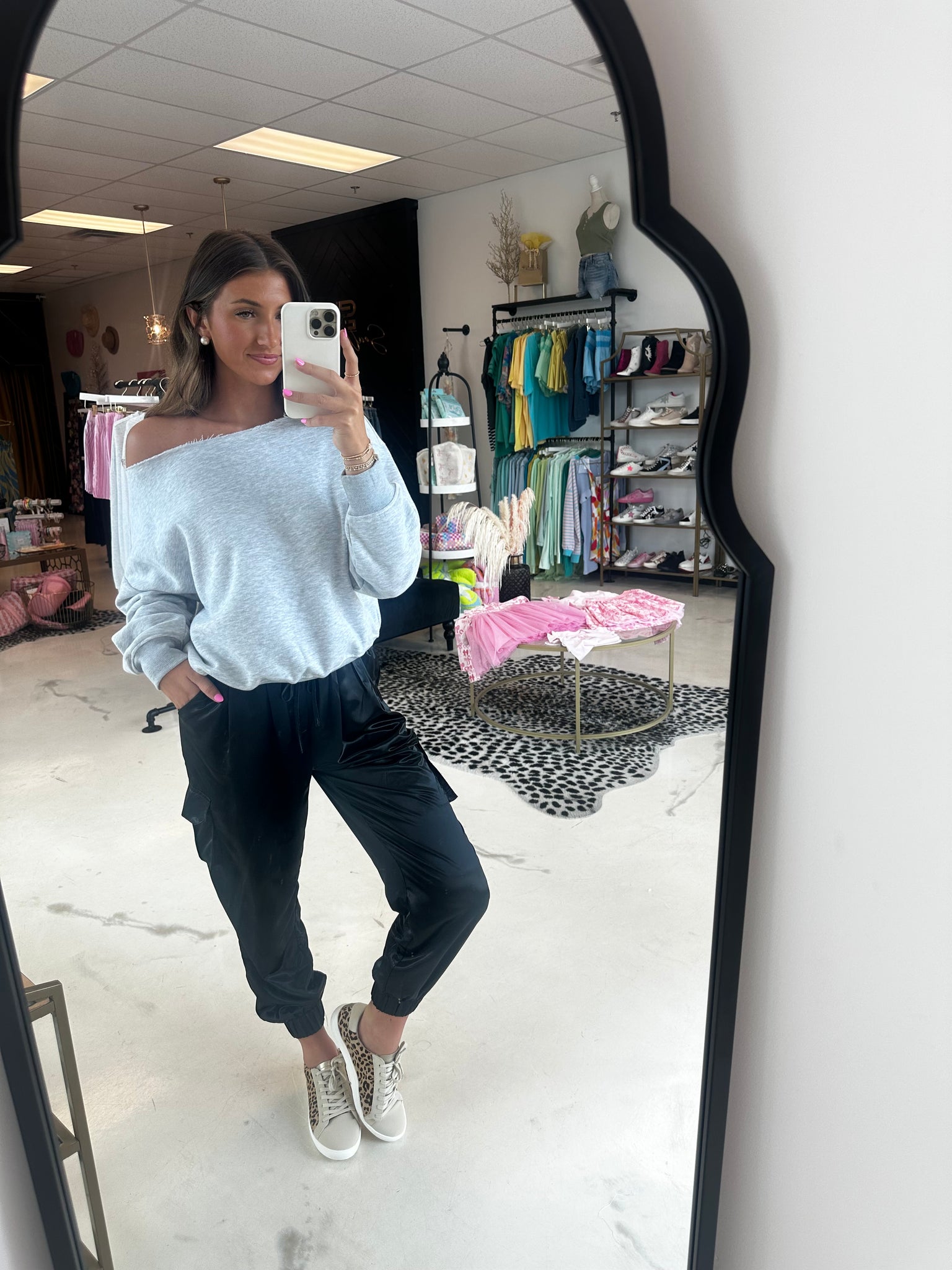 Terry Off The Shoulder Top