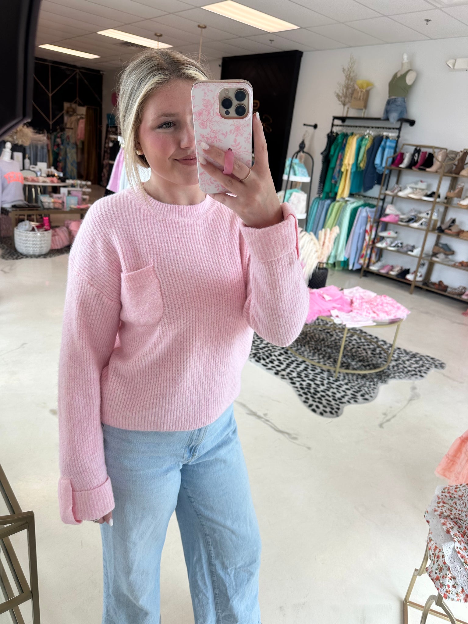 Pocket Sweater // Pink