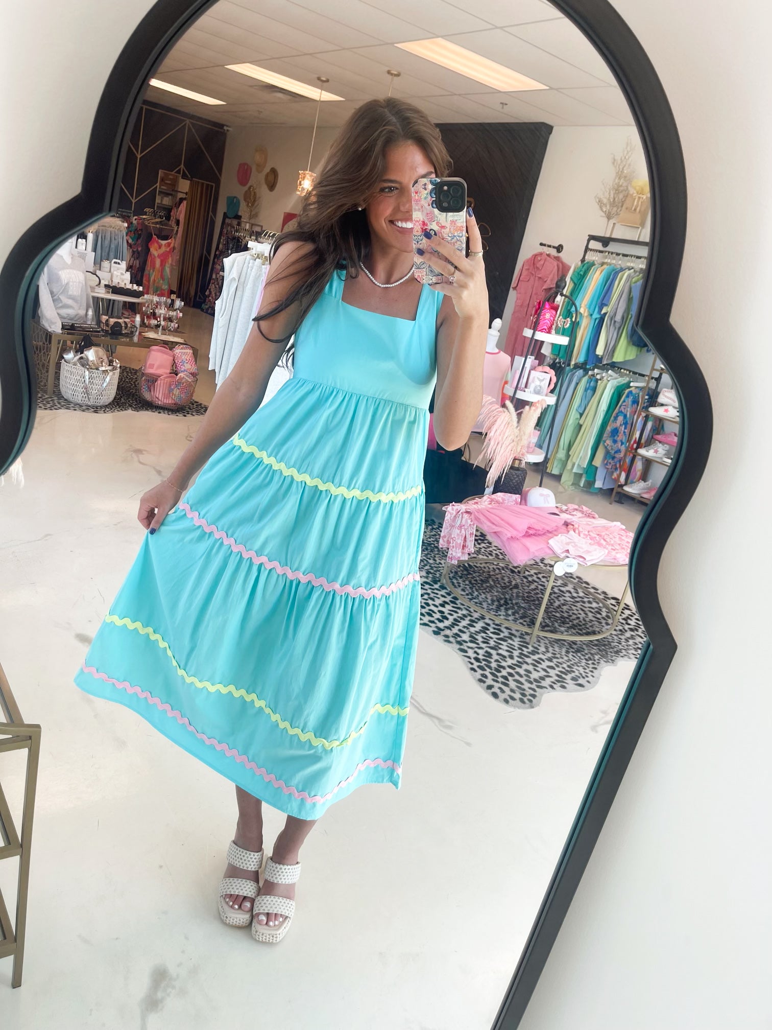 Hoppy Easter Rick Rack Midi Dress