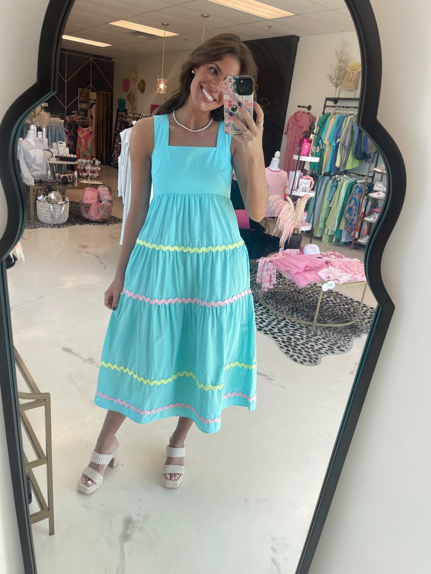 Hoppy Easter Rick Rack Midi Dress