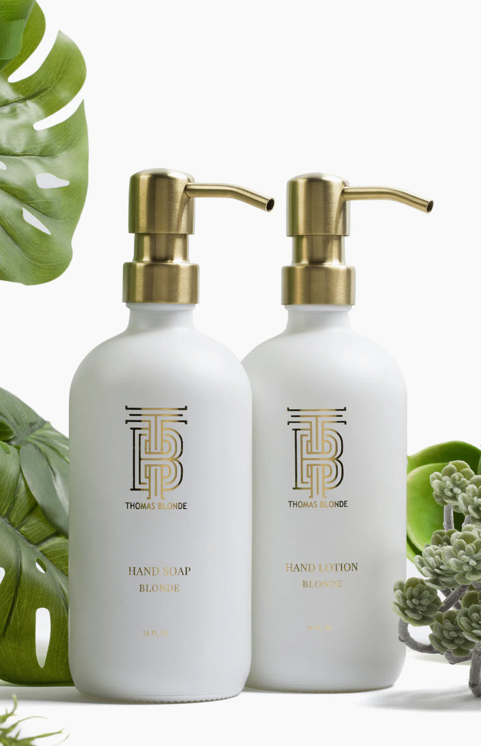 Hand Lotion| Glass Dispenser- Blonde