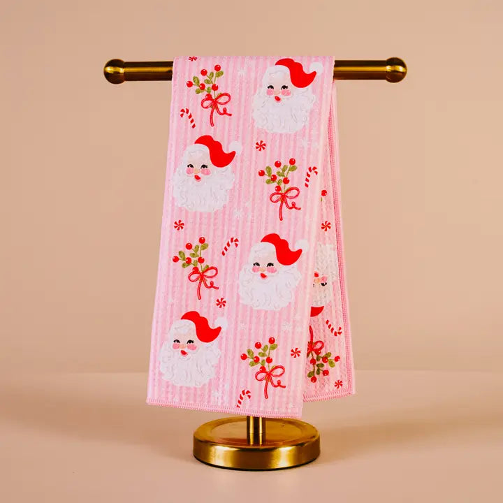 Holly Jolly Santa Tea Towel