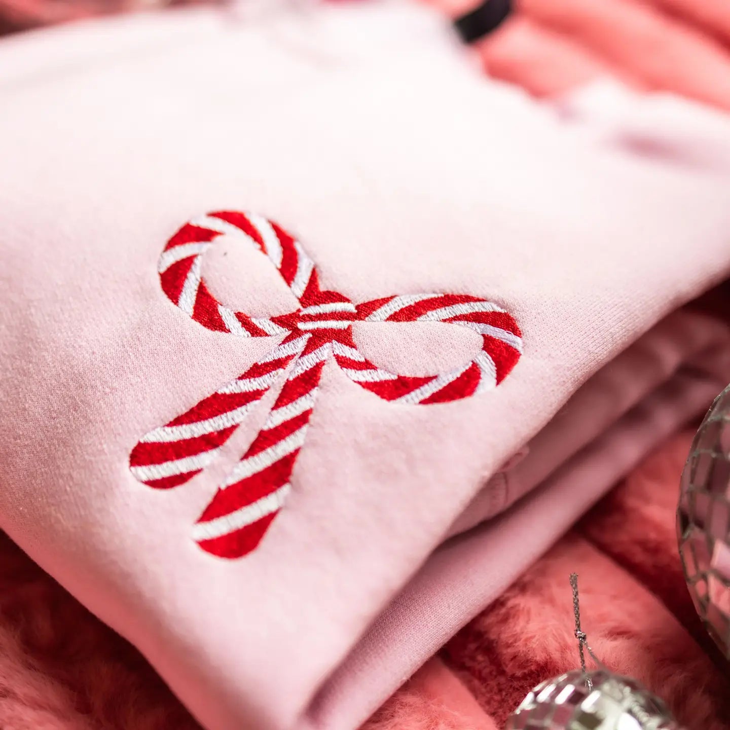 Peppermint Bow Sweatshirt