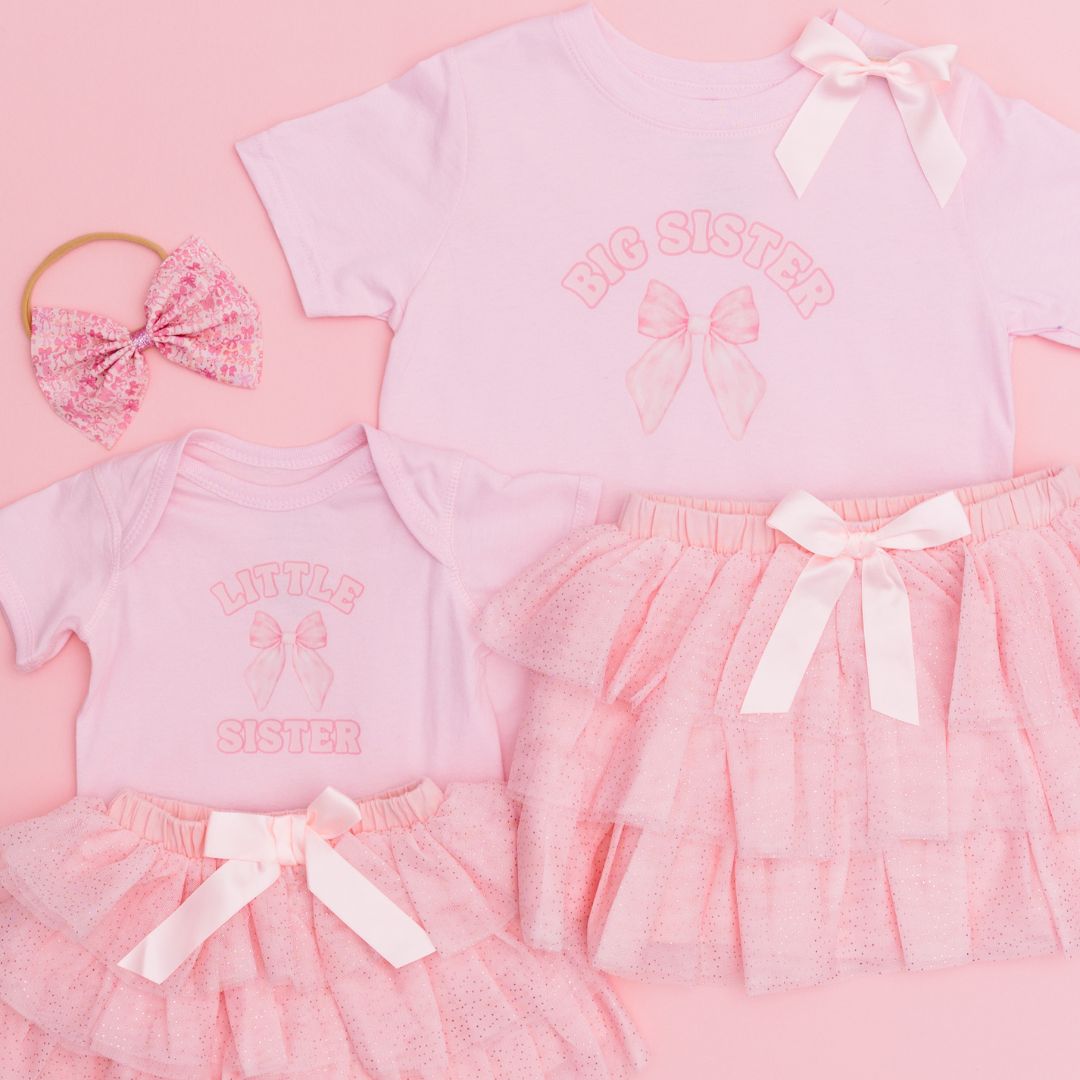Little Sister Bow Onesie