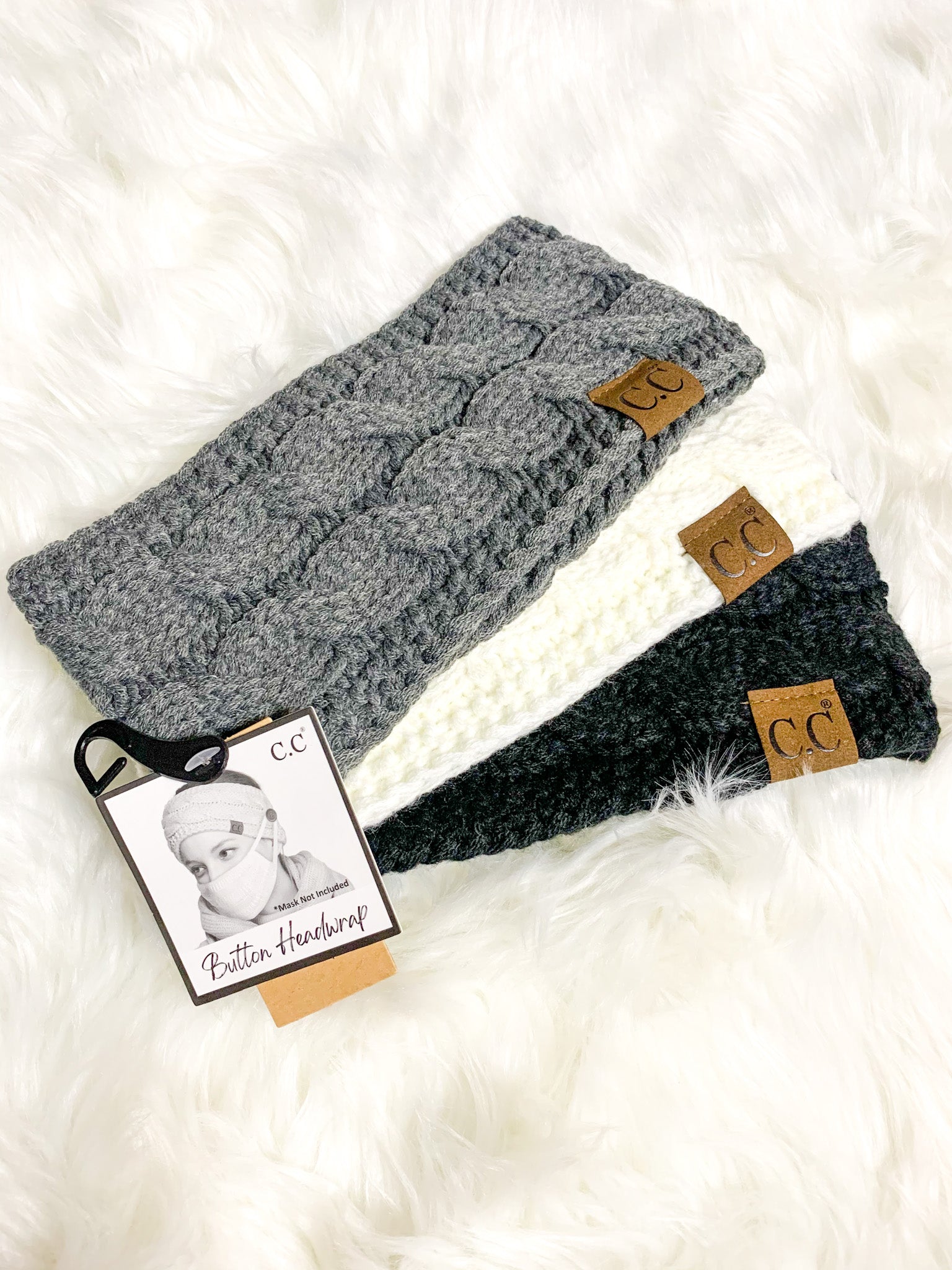 Adult Head wrap With Mask Buttons