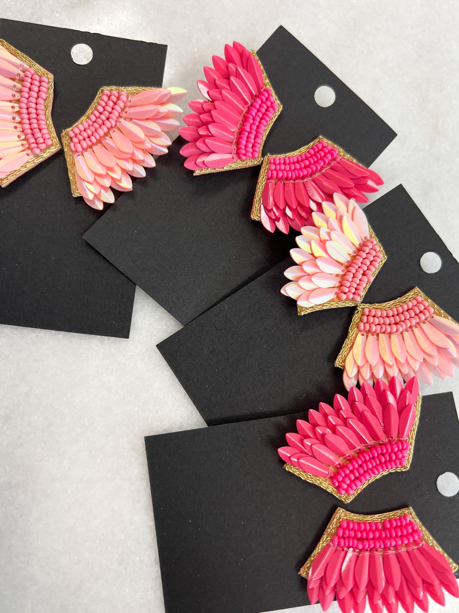 Pink Angel Wing Earrings